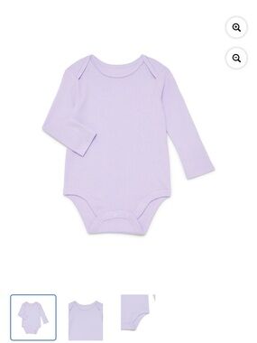 NWT size 0-3 Months Wonder Nation Long-Sleeve Lavender One-Piece Bodysuit